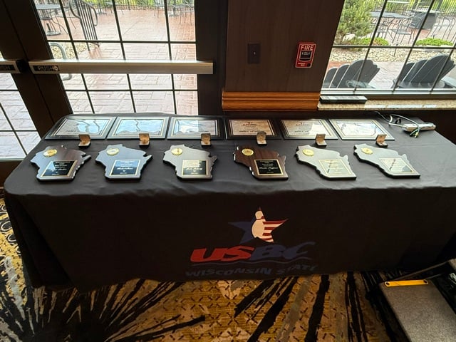 Awards table at the 2026 Hall of Fame banquet