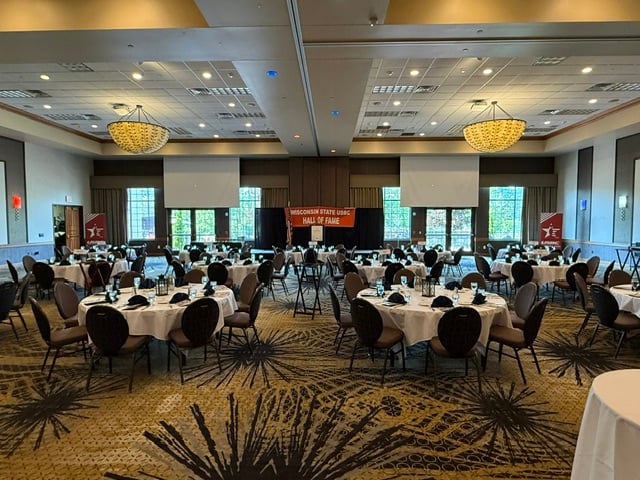 Banquet room at Bridgewood Resort Hotel, Neenah