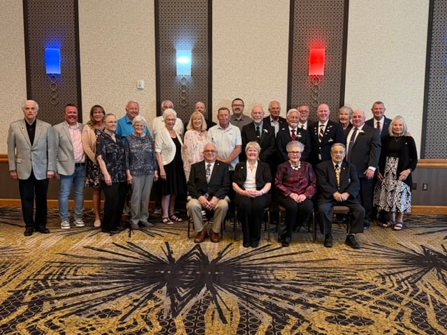 All Hall of Fame members in attendance with the Class of 2026 inductees