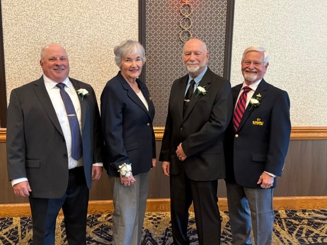 Inductees John Schmitz, Shirley Levens, Roger Dalkin, and Michael Heiser